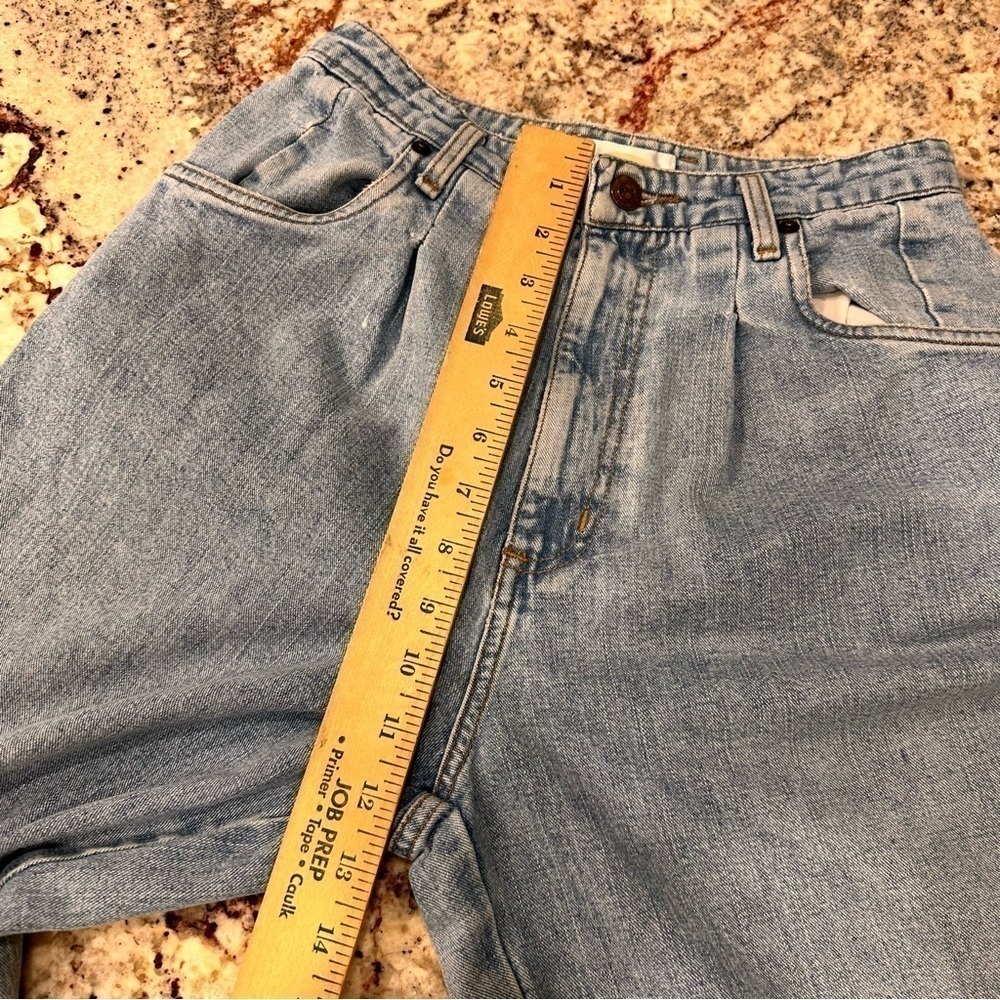 Talbots vintage blue distressed jeans high rise pleated front light denim size 6 - Picture 11 of 11